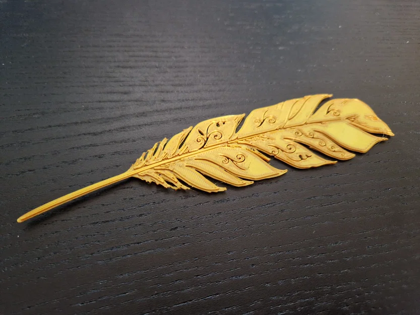 Đánh dấu trang sách Bookmark Quill - Mẫu in 3D hình lông vũ thanh lịch - Image 3