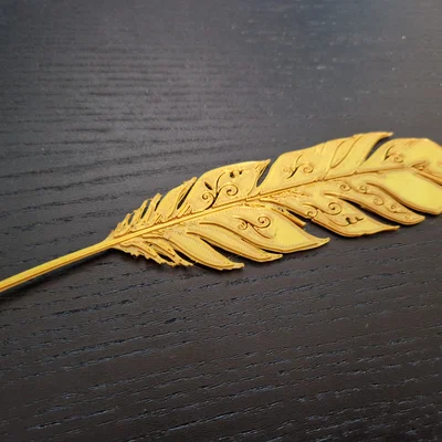 Đánh dấu trang sách Bookmark Quill - Mẫu in 3D hình lông vũ thanh lịch