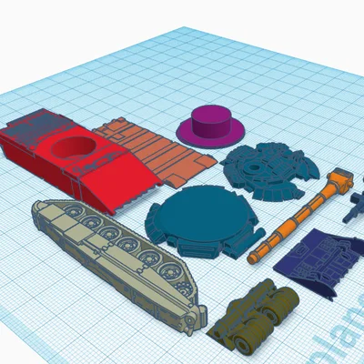 Mô hình xe tăng T-72 in 3D với tháp pháo và nòng xoay linh hoạt