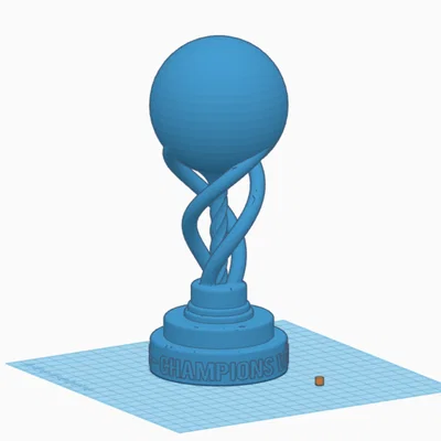 Mẫu Cúp Vinh Danh Champions Trophy Thiết Kế Hiện Đại Dễ In 3D