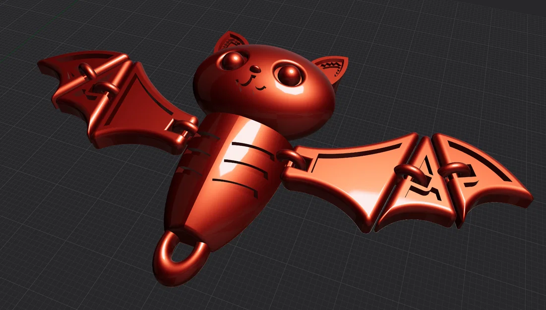 Mô hình chú dơi cử động (Articulated Bat) làm móc khóa siêu cute - Image 2