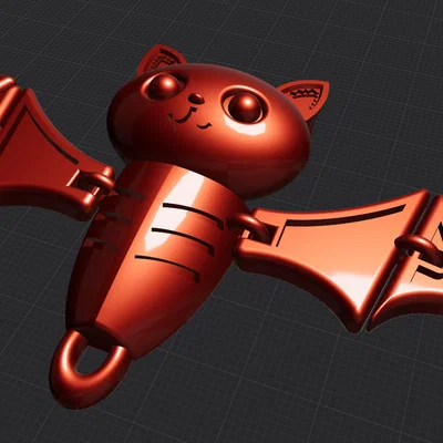 Mô hình chú dơi cử động (Articulated Bat) làm móc khóa siêu cute