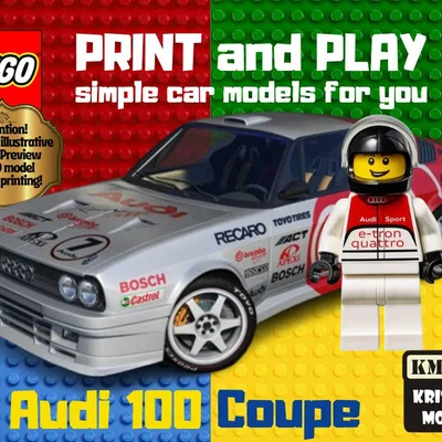 Mô hình xe LEGO Audi 100 Coupe in 3D cực chất