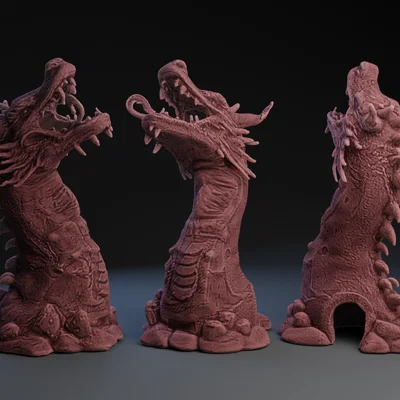 Mẫu in 3D Tháp đổ xúc xắc hình rồng (Dragon Dice Tower) cực chất