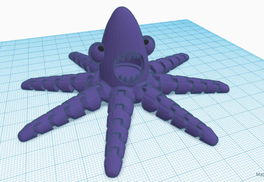 Mô hình 3D Sharkopus cử động linh hoạt đáng yêu - Image 1