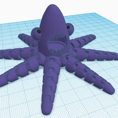 Mô hình 3D Sharkopus cử động linh hoạt đáng yêu