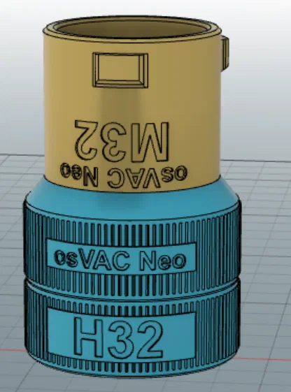 osVAC neo M32H32 gắn slip ring + STEP + Fusion 360 - Image 2