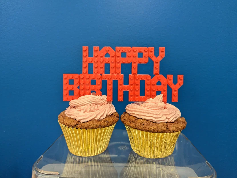Cake Topper “Happy Birthday” kiểu Lego (Lego Style) - Image 3