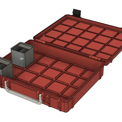 Hộp Rugged Gridfinity Có Tay Cầm (Parametric)