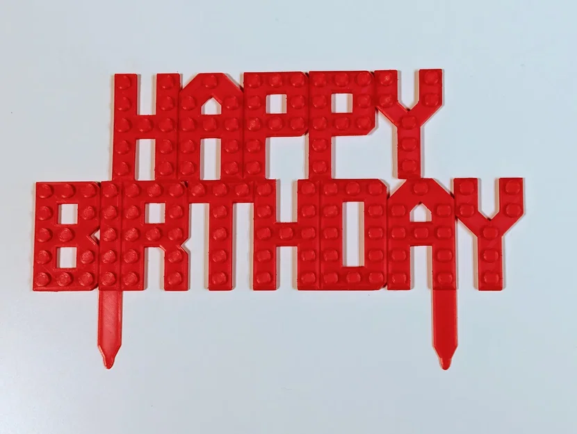 Tuỳ chỉnh Cake Topper Happy Birthday - Phong cách Lego - Image 7