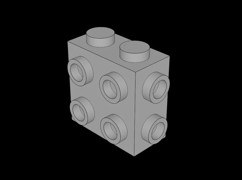 Mẫu gạch Lego 1x2 tương thích in 3D đa năng - Image 1