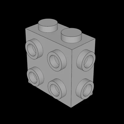 Mẫu gạch Lego 1x2 tương thích in 3D đa năng