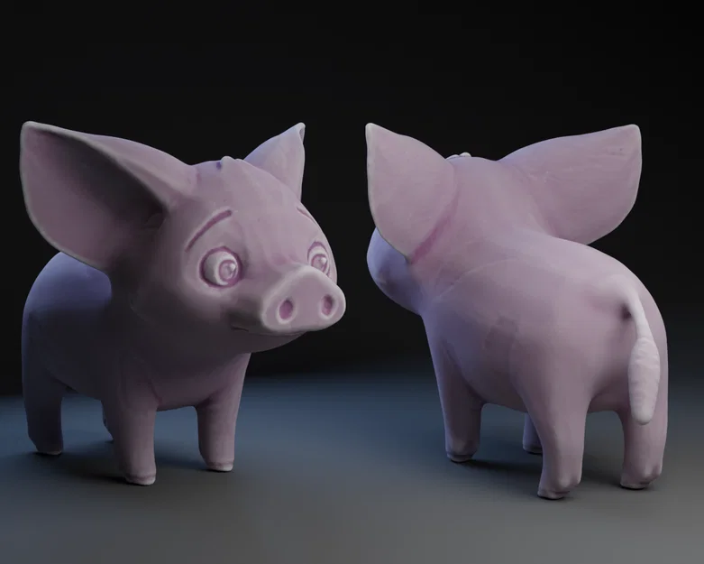 Mô hình chú heo Pua trong phim Moana - File in 3D chất lượng cao - Image 1