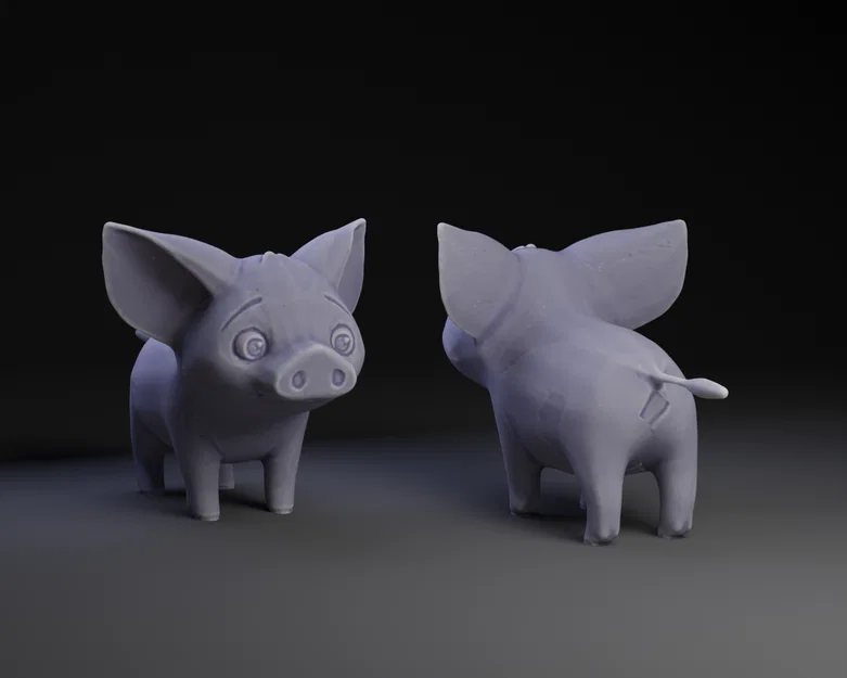 Mô hình chú heo Pua trong phim Moana - File in 3D chất lượng cao - Image 2