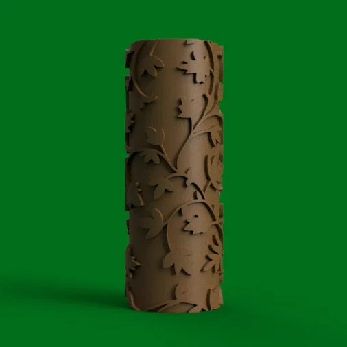 Con lăn 3D tạo vân lá cây trang trí gốm sứ chuyên nghiệp - Image 1