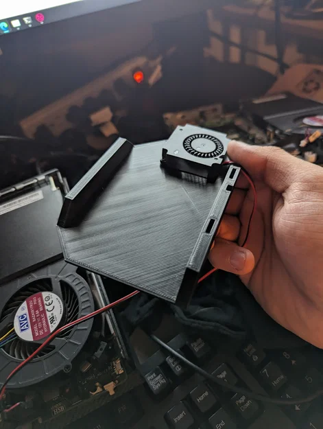 Lenovo Tiny Fan Shroud – Ống gió gắn quạt 4010 blower làm mát card 10G - Image 2