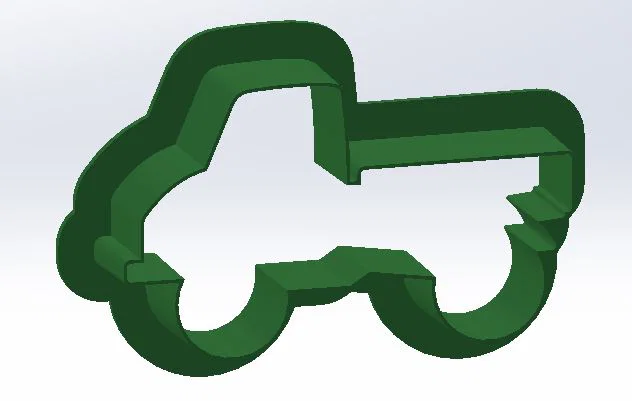 Khuôn cắt bánh quy hình xe Unimog (421, 406) in 3D độc đáo - Image 1