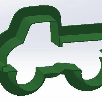 Khuôn cắt bánh quy hình xe Unimog (421, 406) in 3D độc đáo