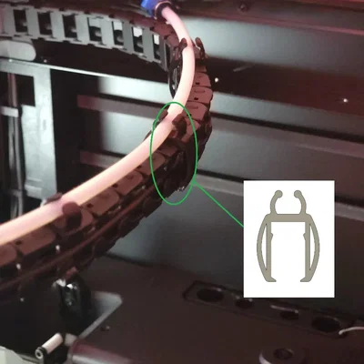 Kẹp giữ ống PTFE cho xích cáp máy in 3D Bambu Lab X1 P1