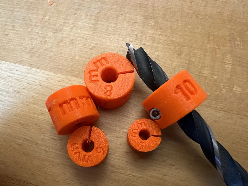 Bộ cữ chặn khoan 3D (Depth Gauge) cho mũi khoan từ 5-14mm - Image 2