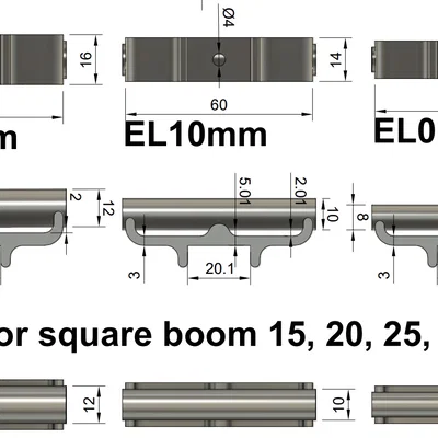 Kẹp element cho antenna Yagi
