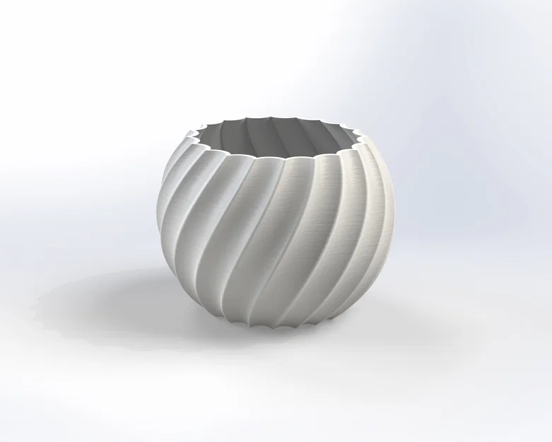 Chậu hoa/Bình hoa thiết kế xoắn ốc (Spiral) - Image 2