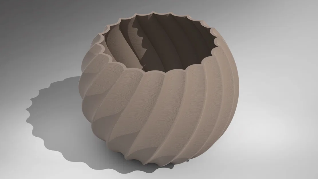 Chậu hoa/Bình hoa thiết kế xoắn ốc (Spiral) - Image 4