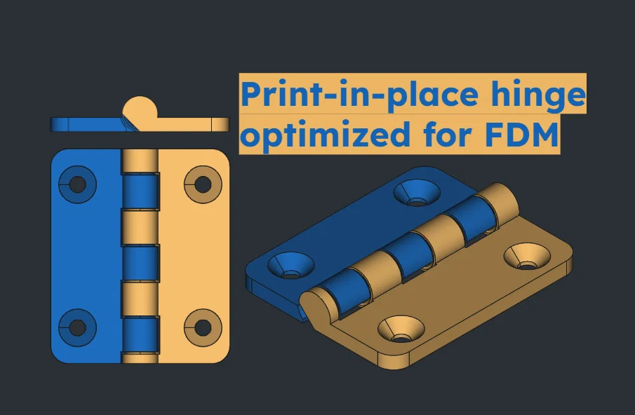 Bản lề print-in-place tối ưu cho FDM – Nhiều kích thước - Image 1
