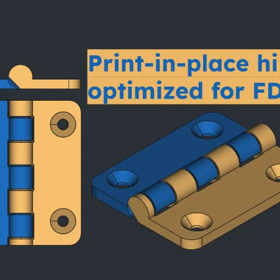 Bản lề print-in-place tối ưu cho FDM – Nhiều kích thước