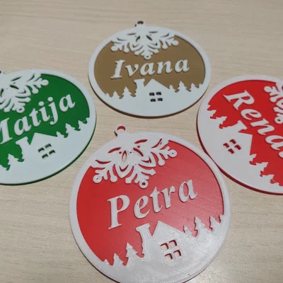 Mẫu trang trí cây thông Noel cá nhân hóa (Christmas Snowball)