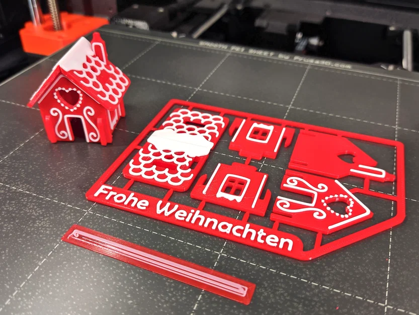 Bộ kit bưu thiếp Nhà bánh gừng (Lebkuchenhaus Postkarten-Bausatz) - Image 1