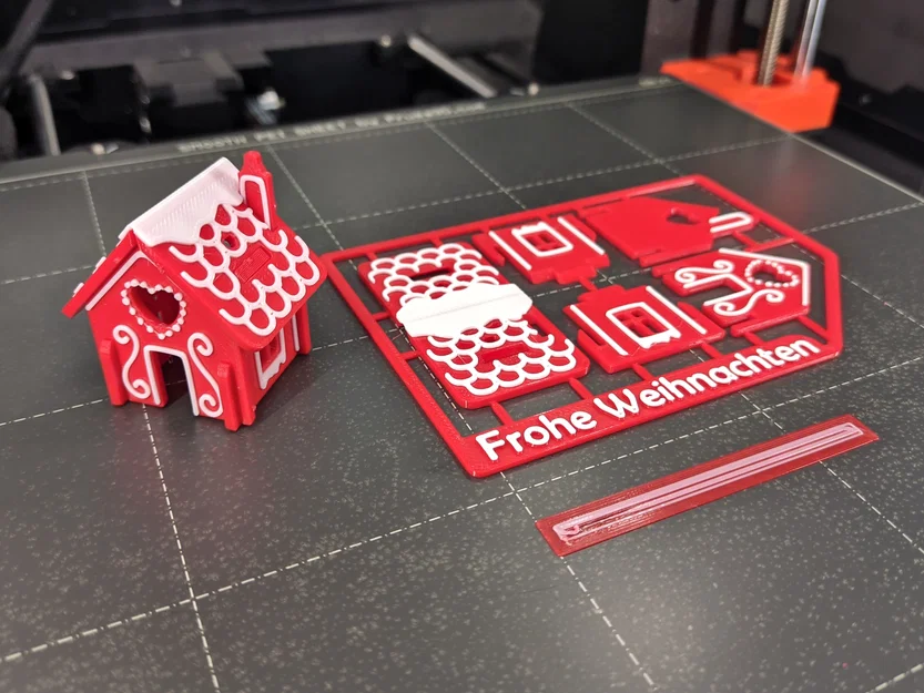 Bộ kit bưu thiếp Nhà bánh gừng (Lebkuchenhaus Postkarten-Bausatz) - Image 2