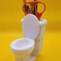 Ống cắm bút hình bồn cầu (Toilet Pencil Cup) độc lạ cho bàn làm việc - Thumbnail 2