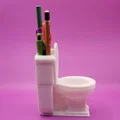 Ống cắm bút hình bồn cầu (Toilet Pencil Cup) độc lạ cho bàn làm việc - Thumbnail 4