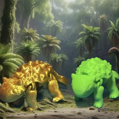 Mô hình khủng long Ankylosaurus con cử động linh hoạt in 3D
