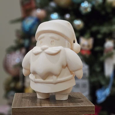 Mô hình Ông già Noel mũm mĩm trang trí Giáng sinh in 3D độc đáo