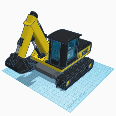 Mô hình máy xúc CAT - Bản thiết kế 3D tinh xảo cho bộ sưu tập của bạn