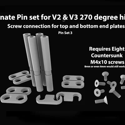 Pin bản lề 270 độ kiểu bắt vít (tùy chọn) cho V2 & V3