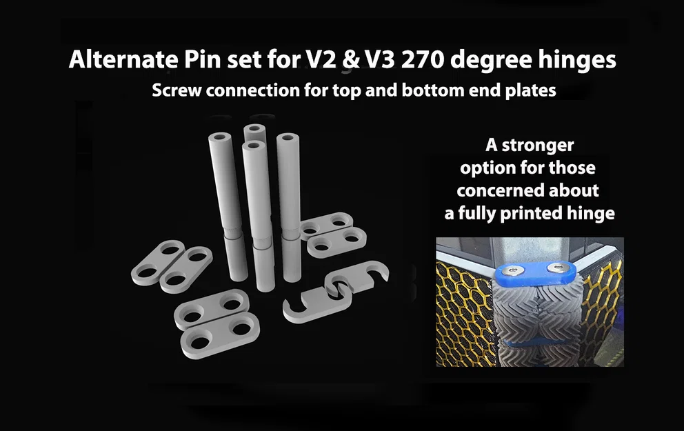 Pin bản lề 270 độ kiểu bắt vít (tùy chọn) cho V2 & V3 - Image 2
