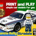 Mô hình xe Lancia Rally Stradale phong cách LEGO in 3D cực chất - Thumbnail 1