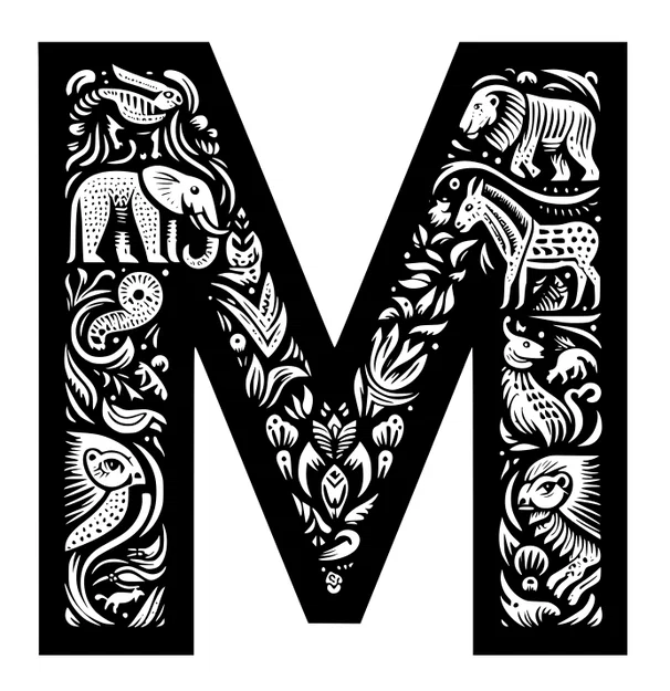 Mô hình chữ M trang trí 3D nghệ thuật độc đáo (20cm) - Image 1