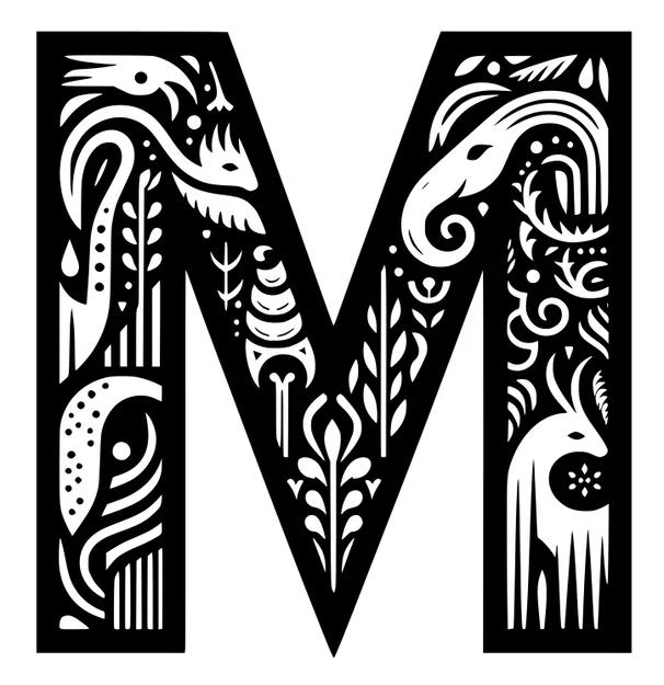 Mô hình chữ M trang trí 3D nghệ thuật độc đáo (20cm) - Image 2