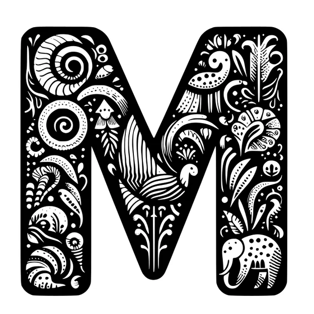 Mô hình chữ M trang trí 3D nghệ thuật độc đáo (20cm) - Image 4