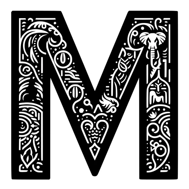 Mô hình chữ M trang trí 3D nghệ thuật độc đáo (20cm) - Image 8