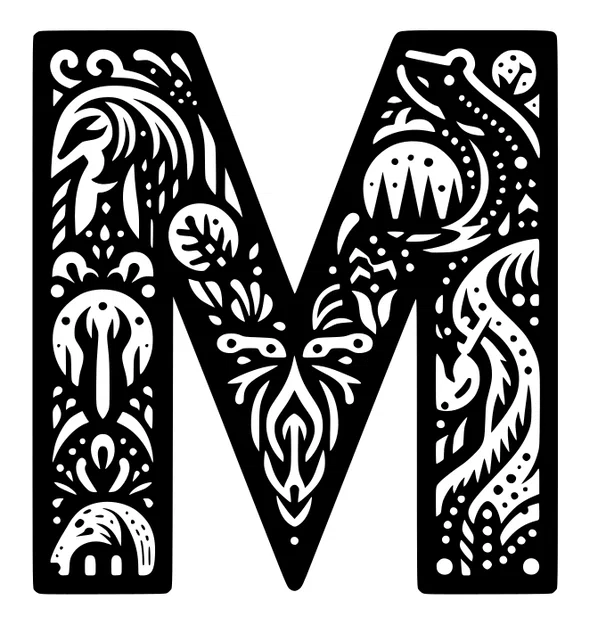 Mô hình chữ M trang trí 3D nghệ thuật độc đáo (20cm) - Image 9