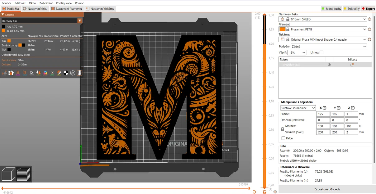 Mô hình chữ M trang trí 3D nghệ thuật độc đáo (20cm) - Image 12