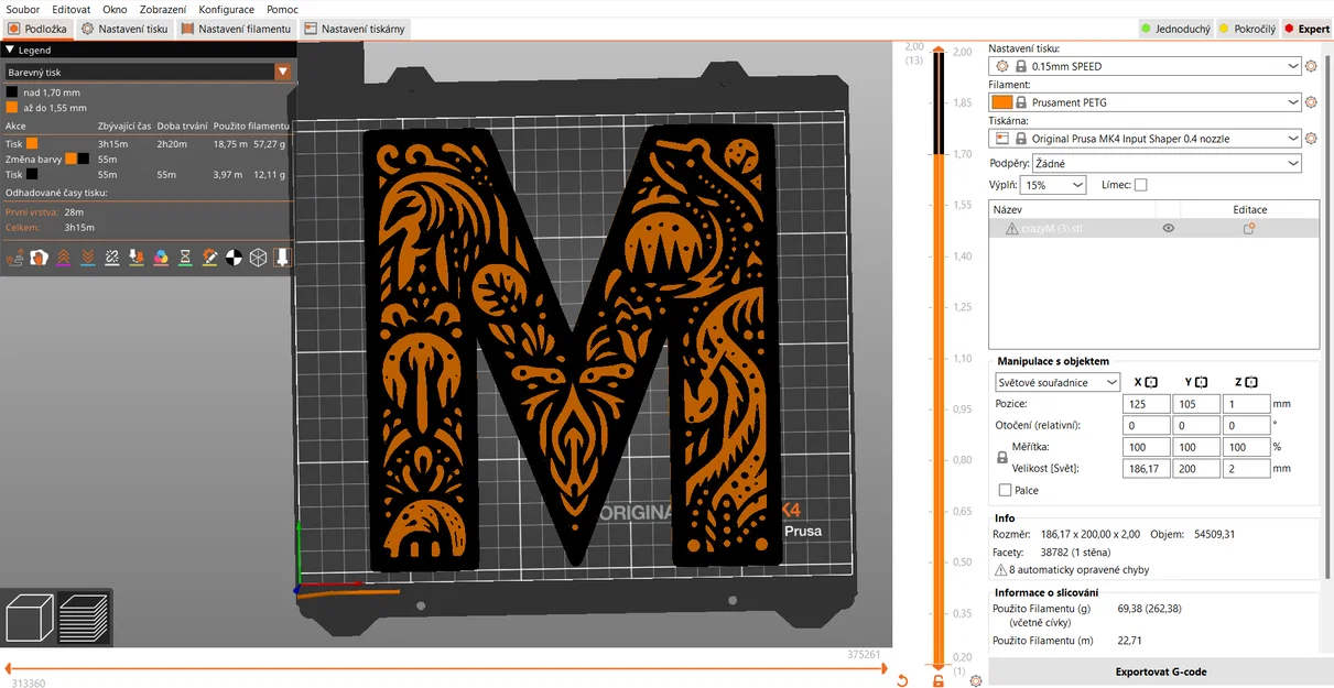 Mô hình chữ M trang trí 3D nghệ thuật độc đáo (20cm) - Image 14