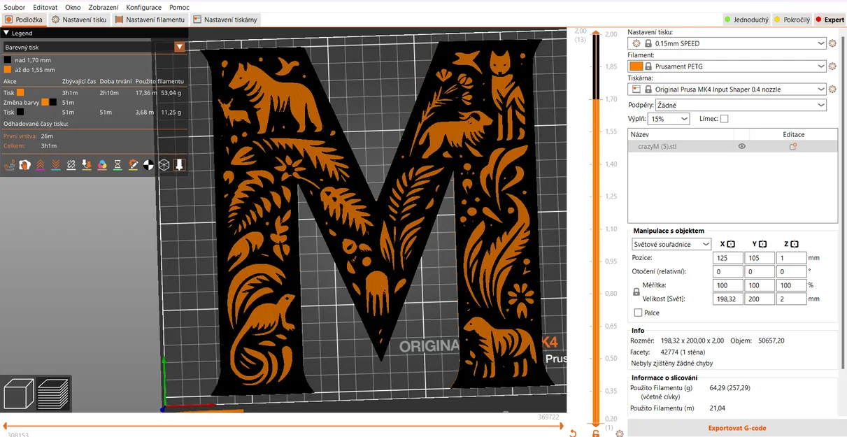 Mô hình chữ M trang trí 3D nghệ thuật độc đáo (20cm) - Image 16