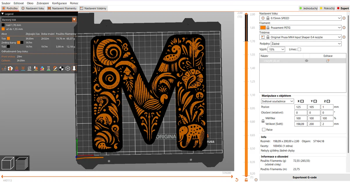 Mô hình chữ M trang trí 3D nghệ thuật độc đáo (20cm) - Image 19