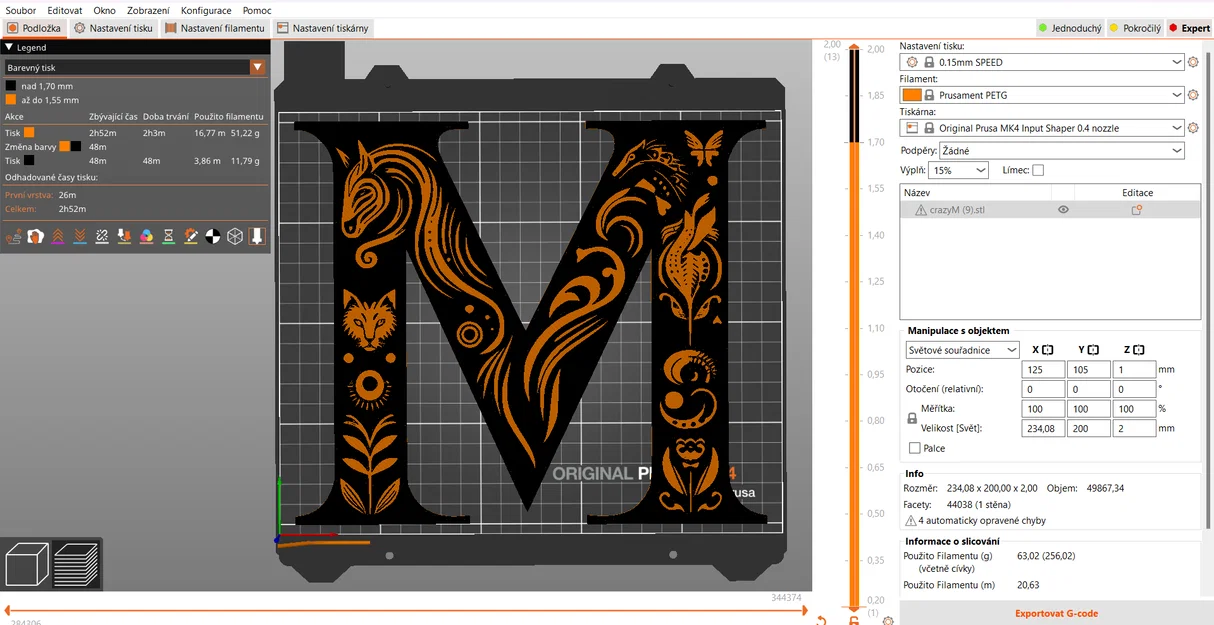 Mô hình chữ M trang trí 3D nghệ thuật độc đáo (20cm) - Image 20